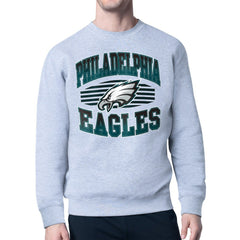 Philadelphia Eagles Starter Team Grit Graphic Fleece Pullover Sweatshirt - Heather Gray - NFL