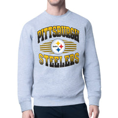 Pittsburgh Steelers Starter Team Grit Graphic Fleece Pullover Sweatshirt - Heather Gray - NFL