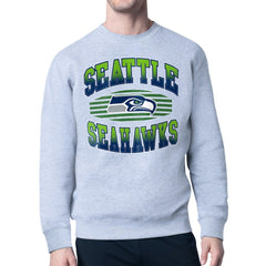 Seattle Seahawks Starter Team Grit Graphic Fleece Pullover Sweatshirt - Heather Gray - NFL