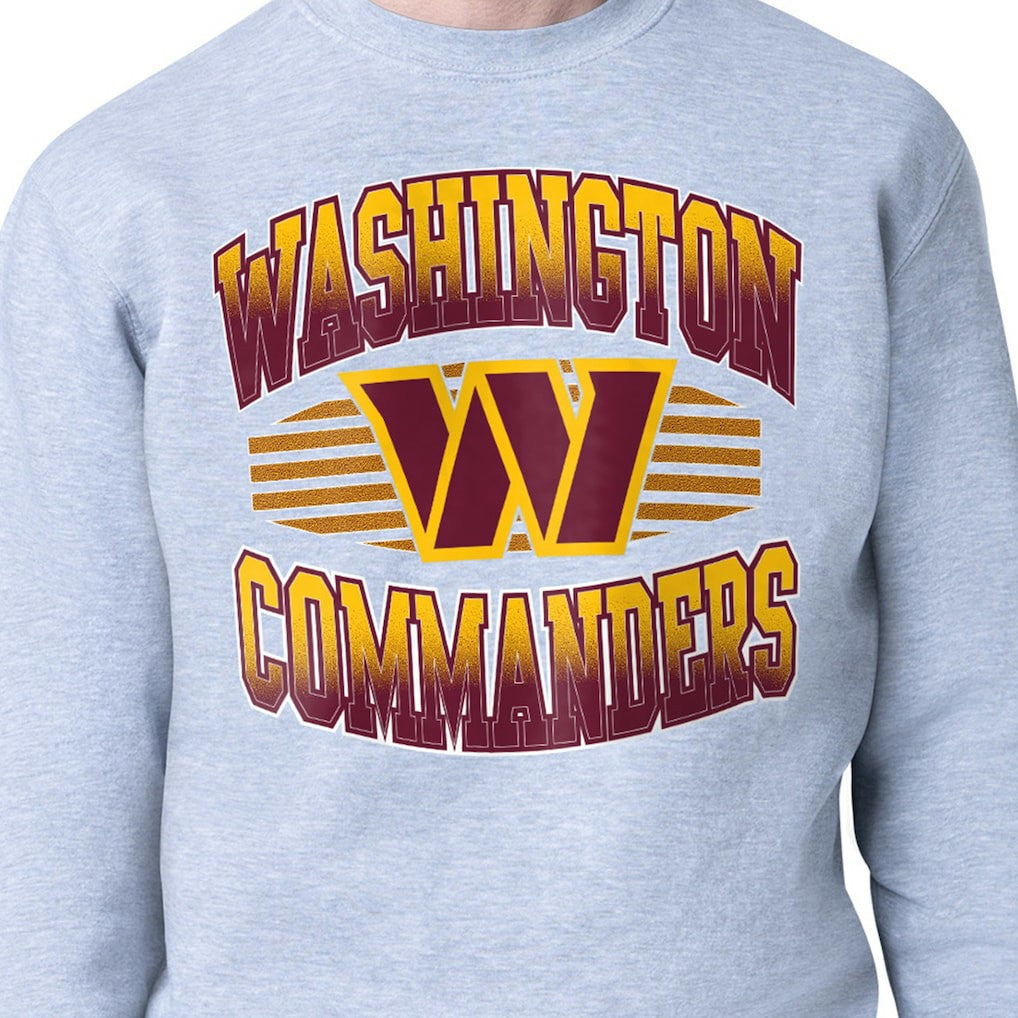 Washington Commanders Starter Team Grit Graphic Fleece Pullover Sweatshirt - Heather Gray - NFL