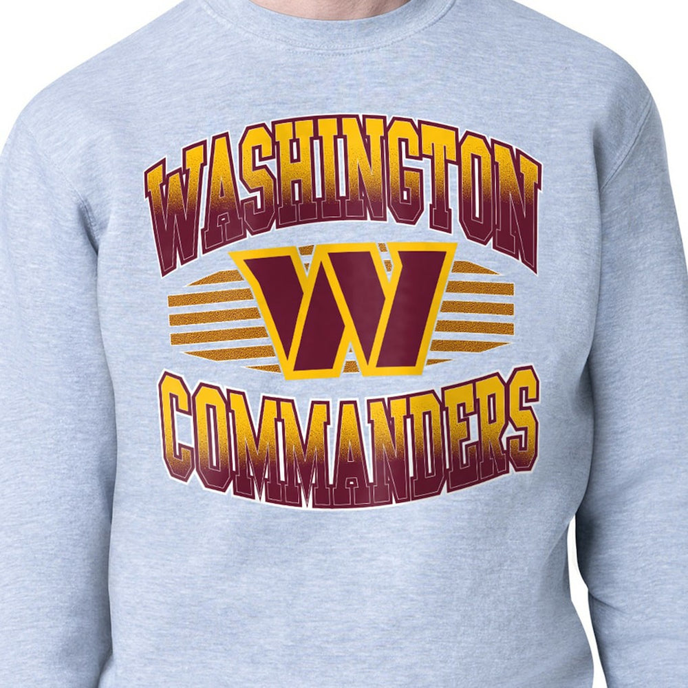 Washington Commanders Starter Team Grit Graphic Fleece Pullover Sweatshirt - Heather Gray - NFL
