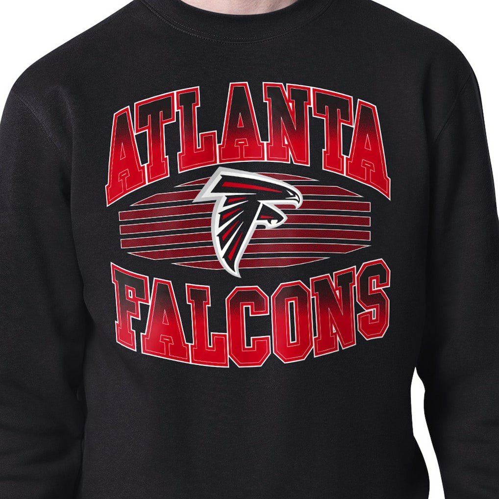 Atlanta Falcons Starter Team Grit Graphic Fleece Pullover Sweatshirt - Black - NFL