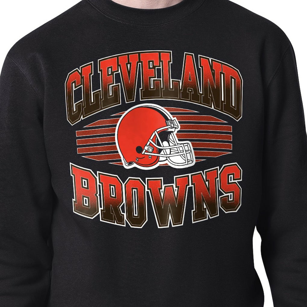 Cleveland Browns Starter Team Grit Graphic Fleece Pullover Sweatshirt - Black - NFL