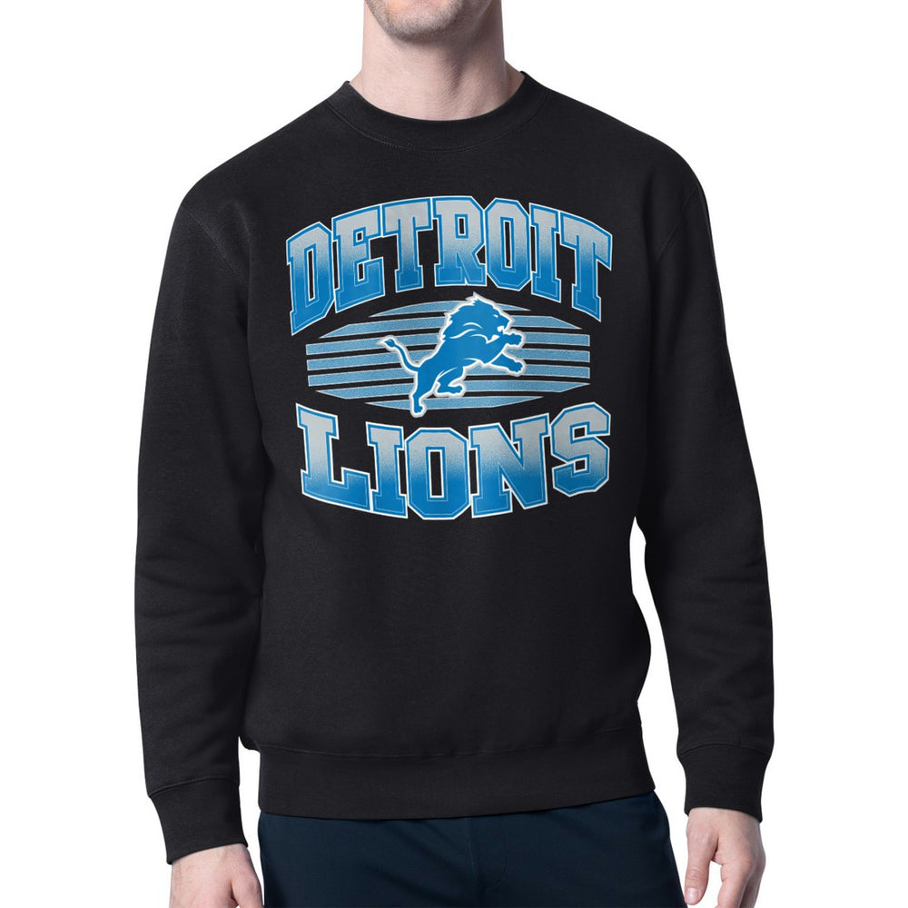 Detroit Lions Starter Team Grit Graphic Fleece Pullover Sweatshirt - Black - NFL