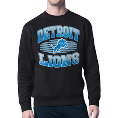 Detroit Lions Starter Team Grit Graphic Fleece Pullover Sweatshirt - Black - NFL