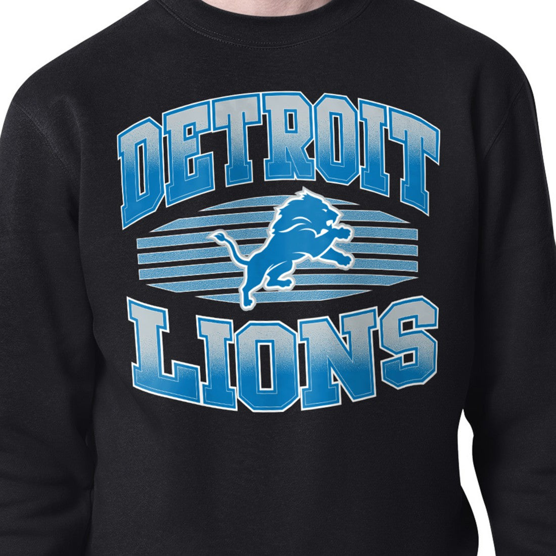 Detroit Lions Starter Team Grit Graphic Fleece Pullover Sweatshirt - Black - NFL