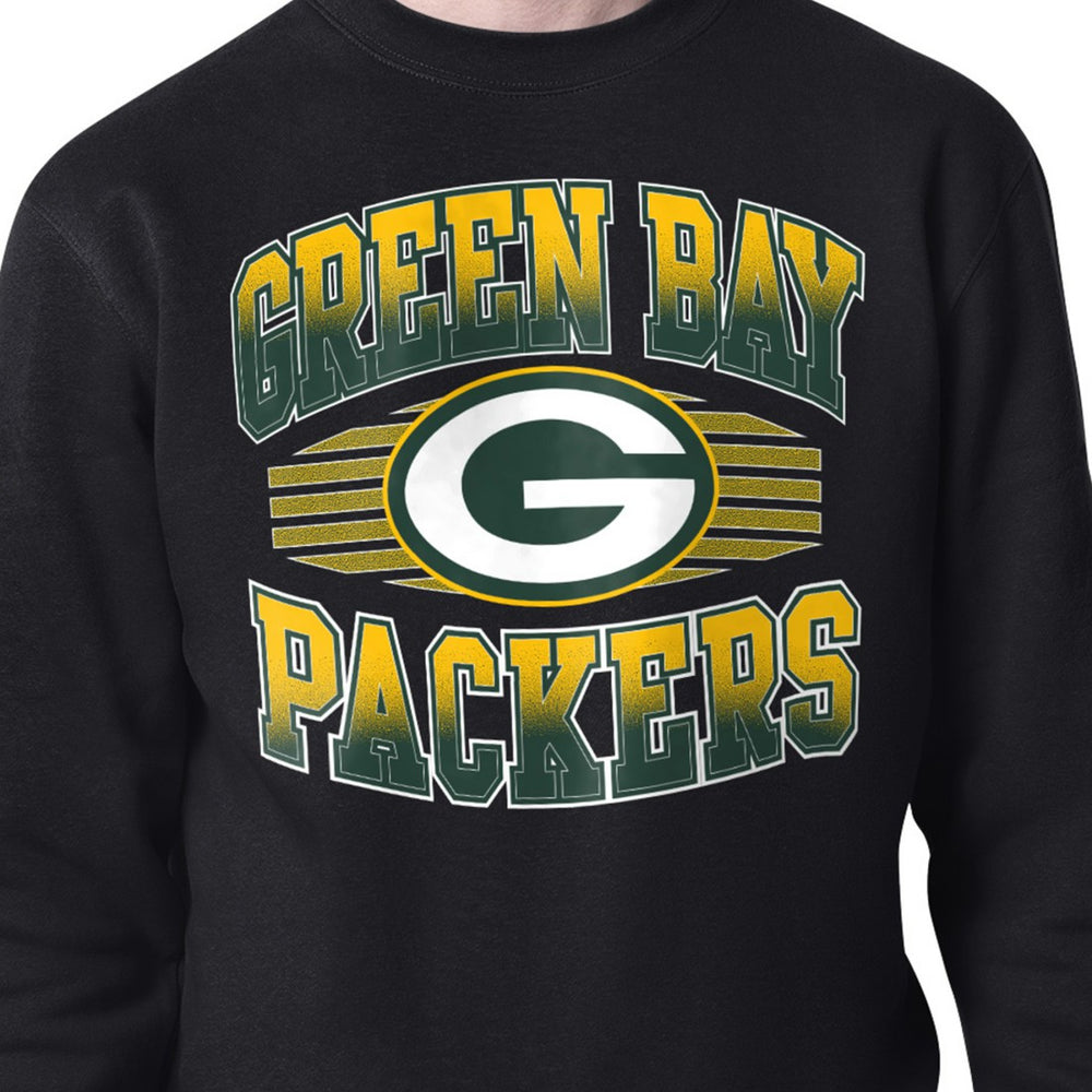 Green Bay Packers Starter Team Grit Graphic Fleece Pullover Sweatshirt - Black - NFL