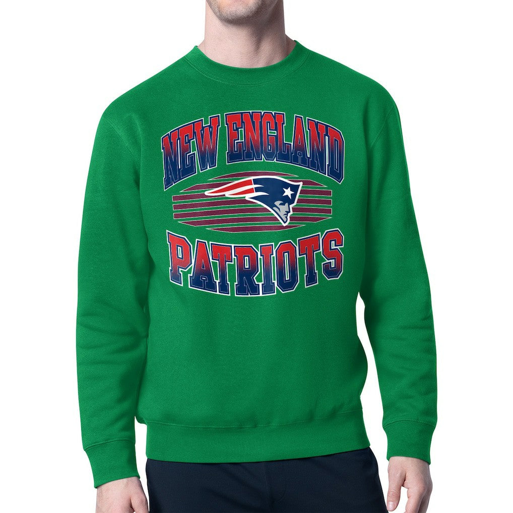 New England Patriots Starter Team Grit Graphic Fleece Pullover Sweatshirt - Kelly Green - NFL