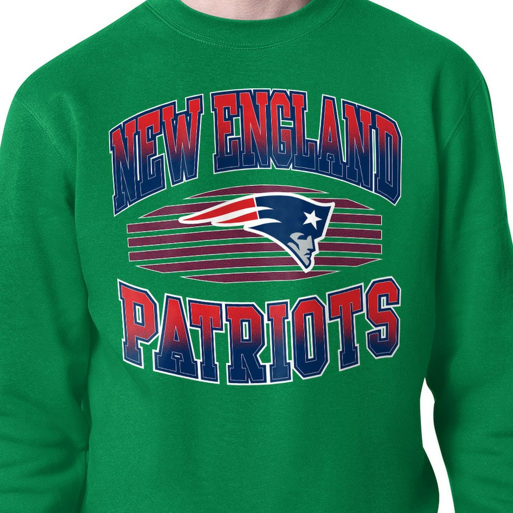 New England Patriots Starter Team Grit Graphic Fleece Pullover Sweatshirt - Kelly Green - NFL