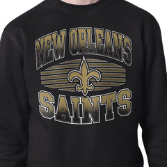 New Orleans Saints Starter Team Grit Graphic Fleece Pullover Sweatshirt - Black - NFL