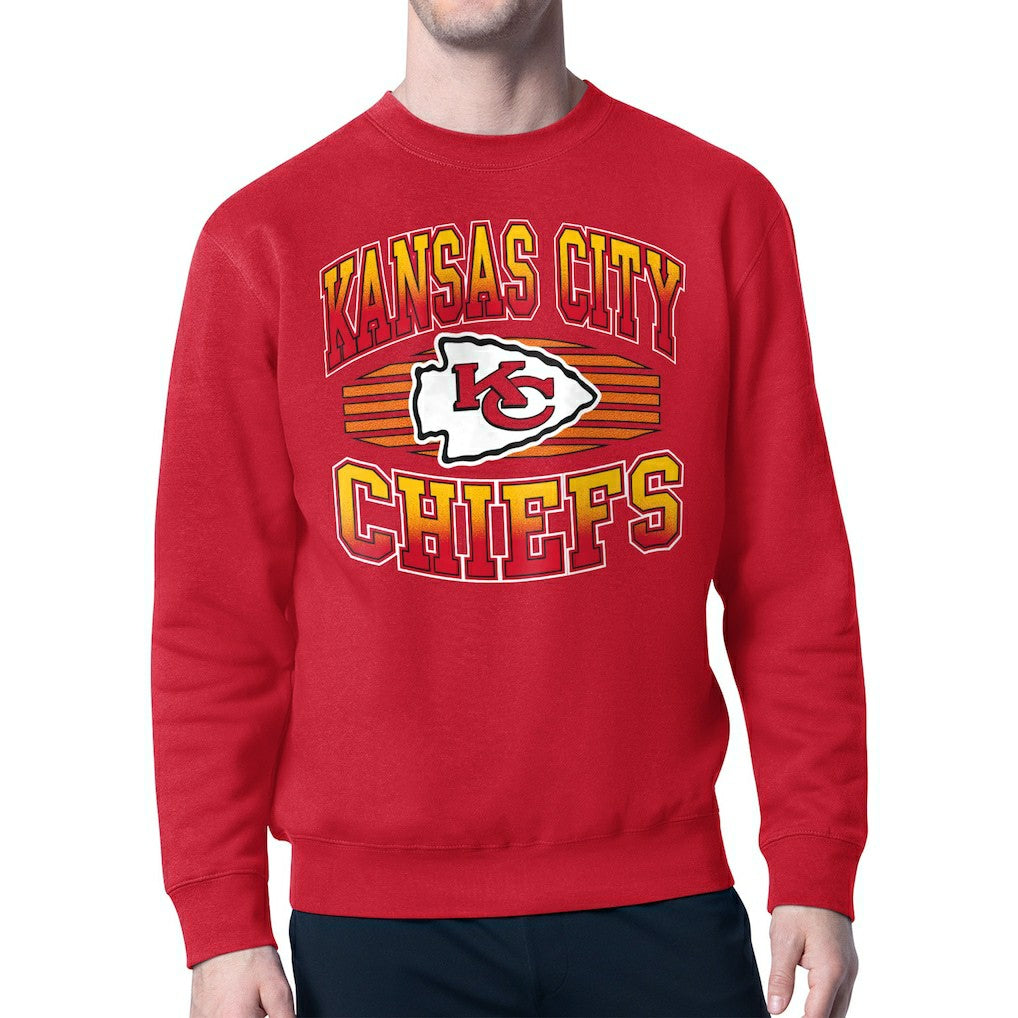 Kansas City Chiefs Starter Team Grit Graphic Fleece Pullover Sweatshirt - Red - NFL