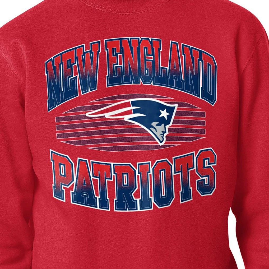 New England Patriots Starter Team Grit Graphic Fleece Pullover Sweatshirt - Red - NFL