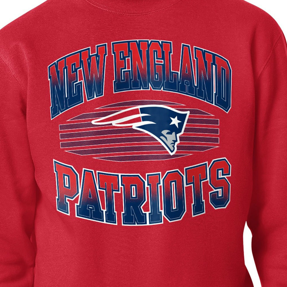 New England Patriots Starter Team Grit Graphic Fleece Pullover Sweatshirt - Red - NFL