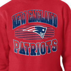 New England Patriots Starter Team Grit Graphic Fleece Pullover Sweatshirt - Red - NFL