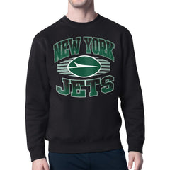 New York Jets Starter Team Grit Graphic Fleece Pullover Sweatshirt - Black - NFL