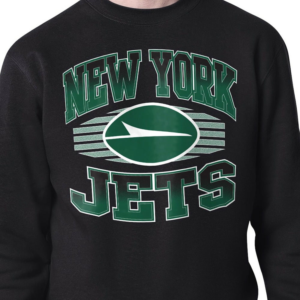 New York Jets Starter Team Grit Graphic Fleece Pullover Sweatshirt - Black - NFL