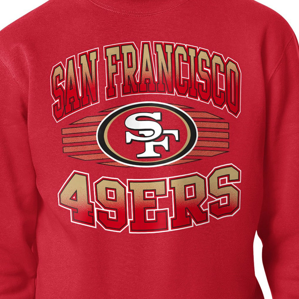San Francisco 49ers Starter Team Grit Graphic Fleece Pullover Sweatshirt - Scarlet - NFL