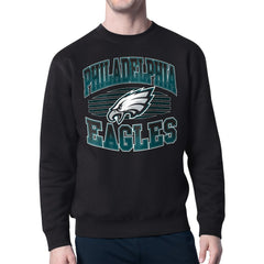 Philadelphia Eagles Starter Team Grit Graphic Fleece Pullover Sweatshirt - Black - NFL