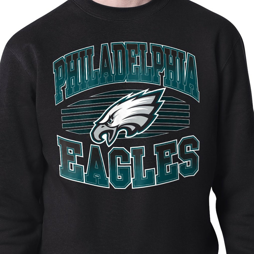Philadelphia Eagles Starter Team Grit Graphic Fleece Pullover Sweatshirt - Black - NFL