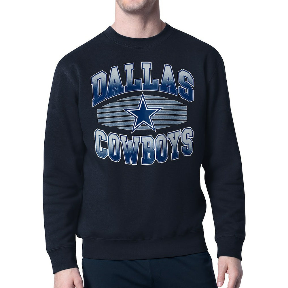 Dallas Cowboys Starter Team Grit Graphic Fleece Pullover Sweatshirt - Navy - NFL