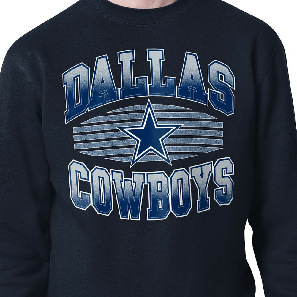 Dallas Cowboys Starter Team Grit Graphic Fleece Pullover Sweatshirt - Navy - NFL