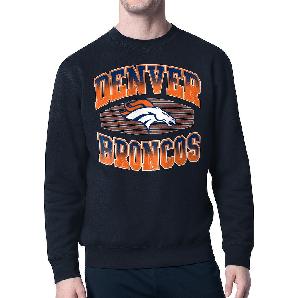 Denver Broncos Starter Team Grit Graphic Fleece Pullover Sweatshirt - Navy - NFL