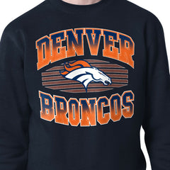 Denver Broncos Starter Team Grit Graphic Fleece Pullover Sweatshirt - Navy - NFL