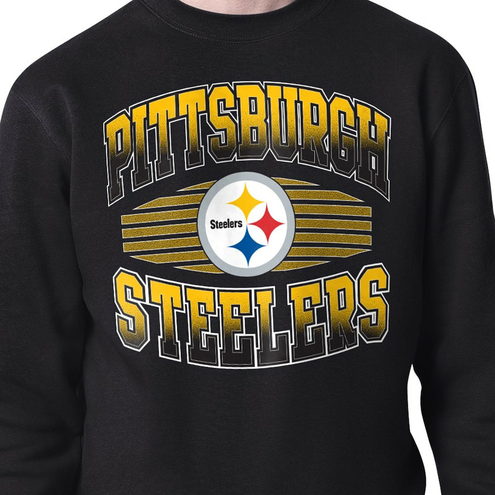 Pittsburgh Steelers Starter Team Grit Graphic Fleece Pullover Sweatshirt - Black - NFL