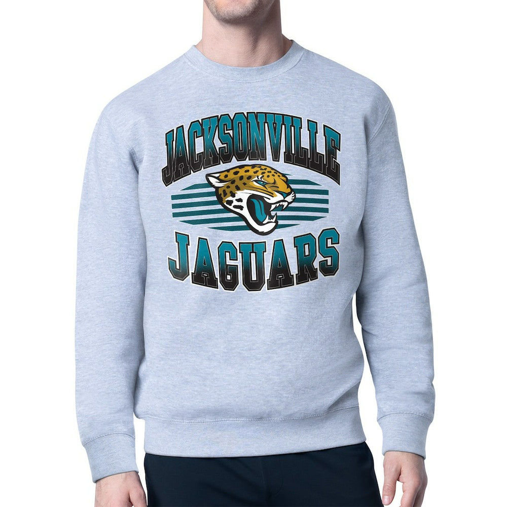 Jacksonville Jaguars Starter Team Grit Graphic Fleece Pullover Sweatshirt - Heather Gray - NFL