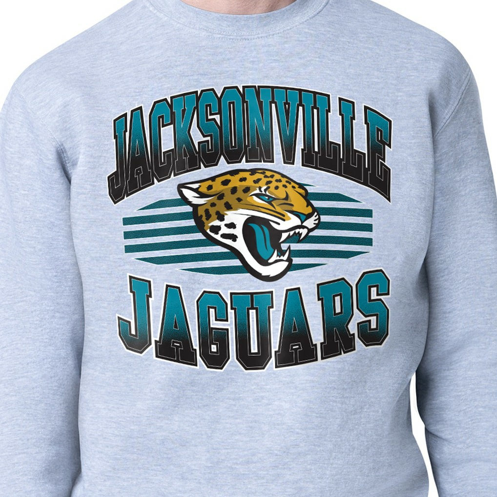 Jacksonville Jaguars Starter Team Grit Graphic Fleece Pullover Sweatshirt - Heather Gray - NFL
