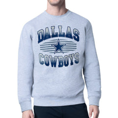 Dallas Cowboys Starter Team Grit Graphic Fleece Pullover Sweatshirt - Heather Gray - NFL