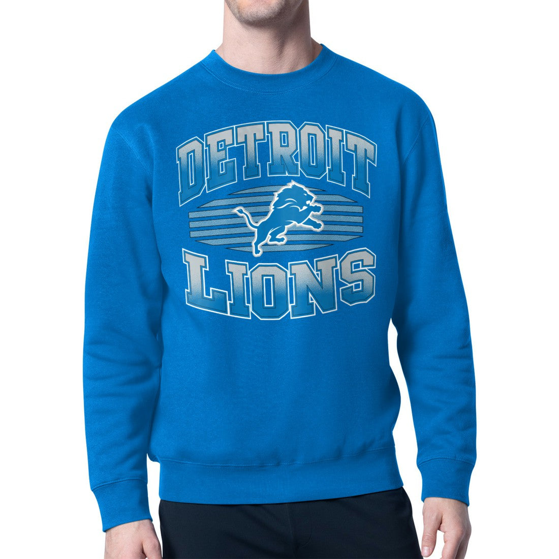 Detroit Lions Starter Team Grit Graphic Fleece Pullover Sweatshirt - Blue - NFL