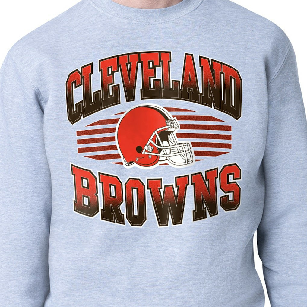 Cleveland Browns Starter Team Grit Graphic Fleece Pullover Sweatshirt - Heather Gray - NFL