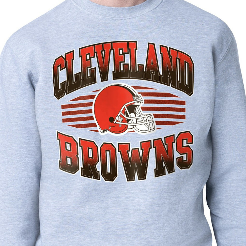 Cleveland Browns Starter Team Grit Graphic Fleece Pullover Sweatshirt - Heather Gray - NFL