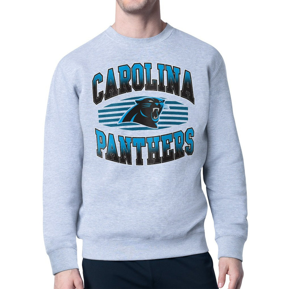 Carolina Panthers Starter Team Grit Graphic Fleece Pullover Sweatshirt - Heather Gray - NFL