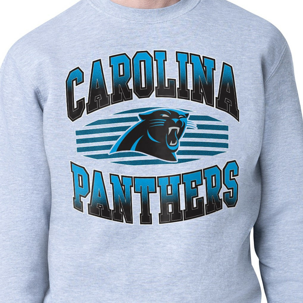 Carolina Panthers Starter Team Grit Graphic Fleece Pullover Sweatshirt - Heather Gray - NFL