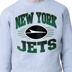 New York Jets Starter Team Grit Graphic Fleece Pullover Sweatshirt - Heather Gray - NFL