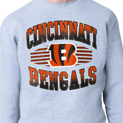 Cincinnati Bengals Starter Team Grit Graphic Fleece Pullover Sweatshirt - Heather Gray - NFL