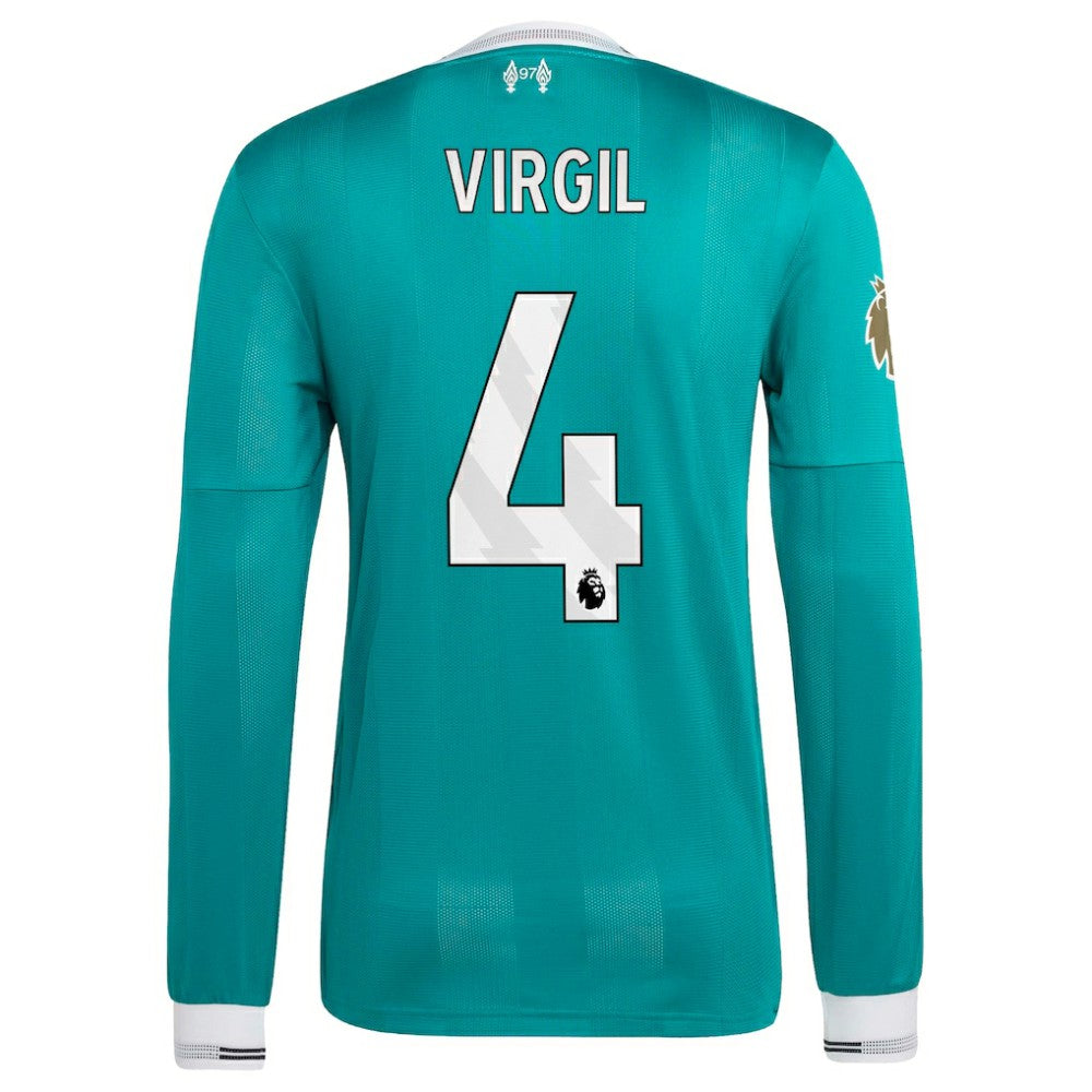 Adidas - Virgil van Dijk Liverpool 2025/26 Third Long Sleeve Player Jersey - Green