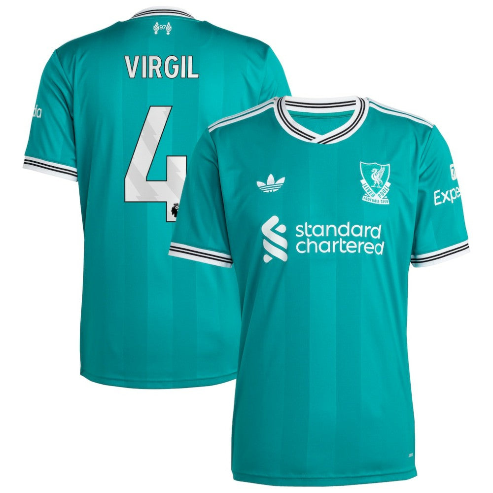Adidas - Virgil van Dijk Liverpool 2025/26 Third Replica Player Jersey - Green