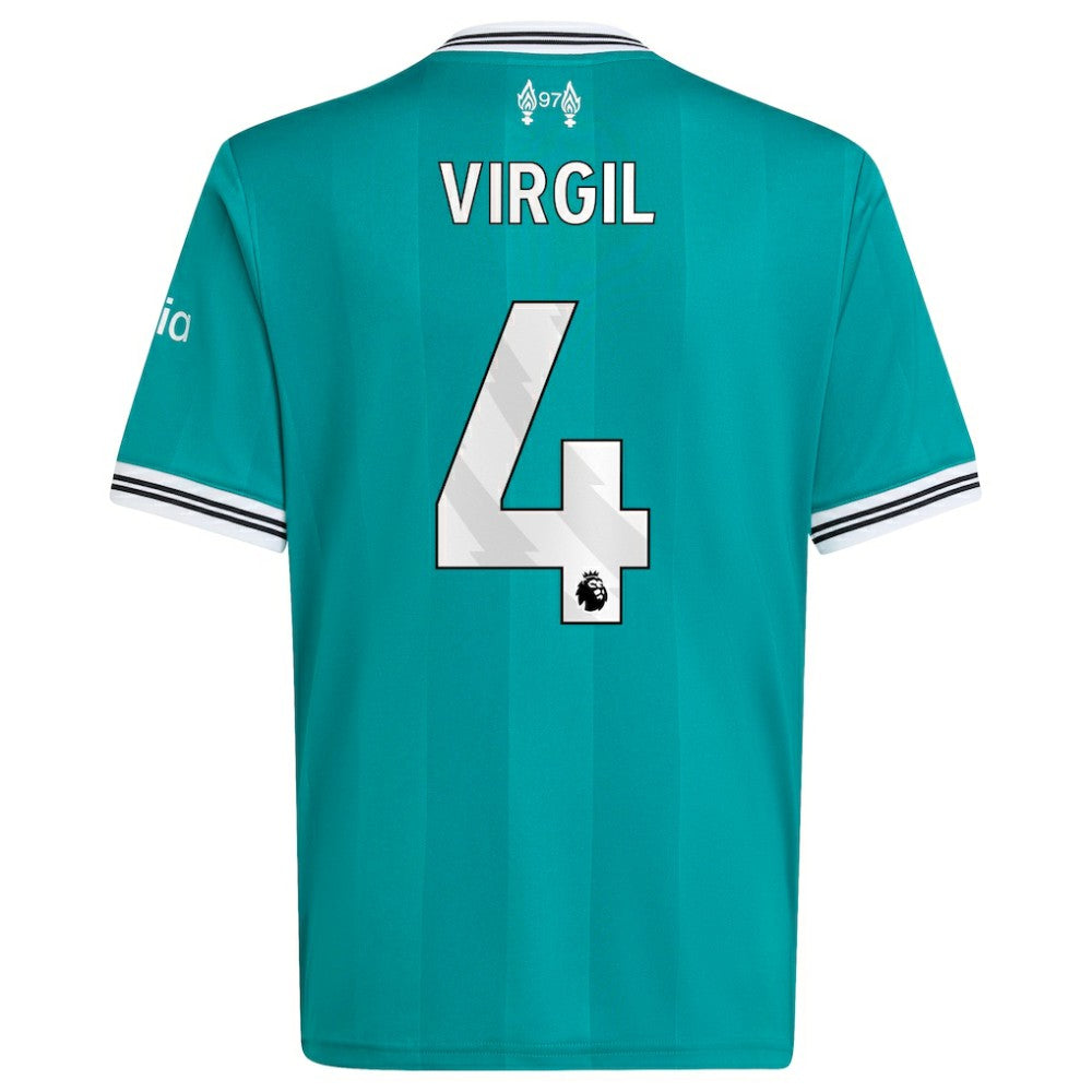 Adidas - Virgil van Dijk Liverpool Youth 2025/26 Third Replica Player Jersey - Green