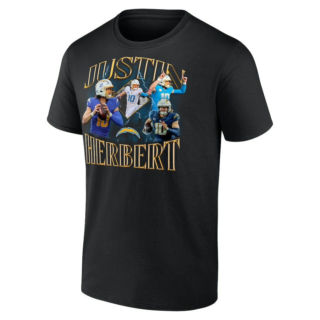 Justin Herbert Los Angeles Chargers Notorious Graphic T-Shirt - Black - NFL