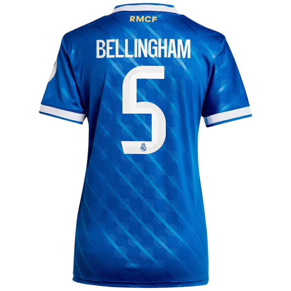 Adidas - Jude Bellingham Real Madrid Women's 2025/26 Third Replica Player Jersey - Blue