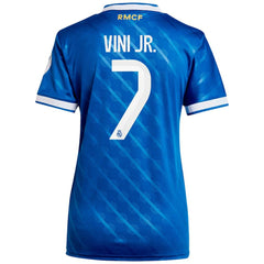 Adidas - Vinicius Junior Real Madrid Women's 2025/26 Third Replica Player Jersey - Blue