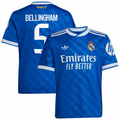 Adidas - Jude Bellingham Real Madrid Youth 2025/26 Third Replica Player Jersey - Blue