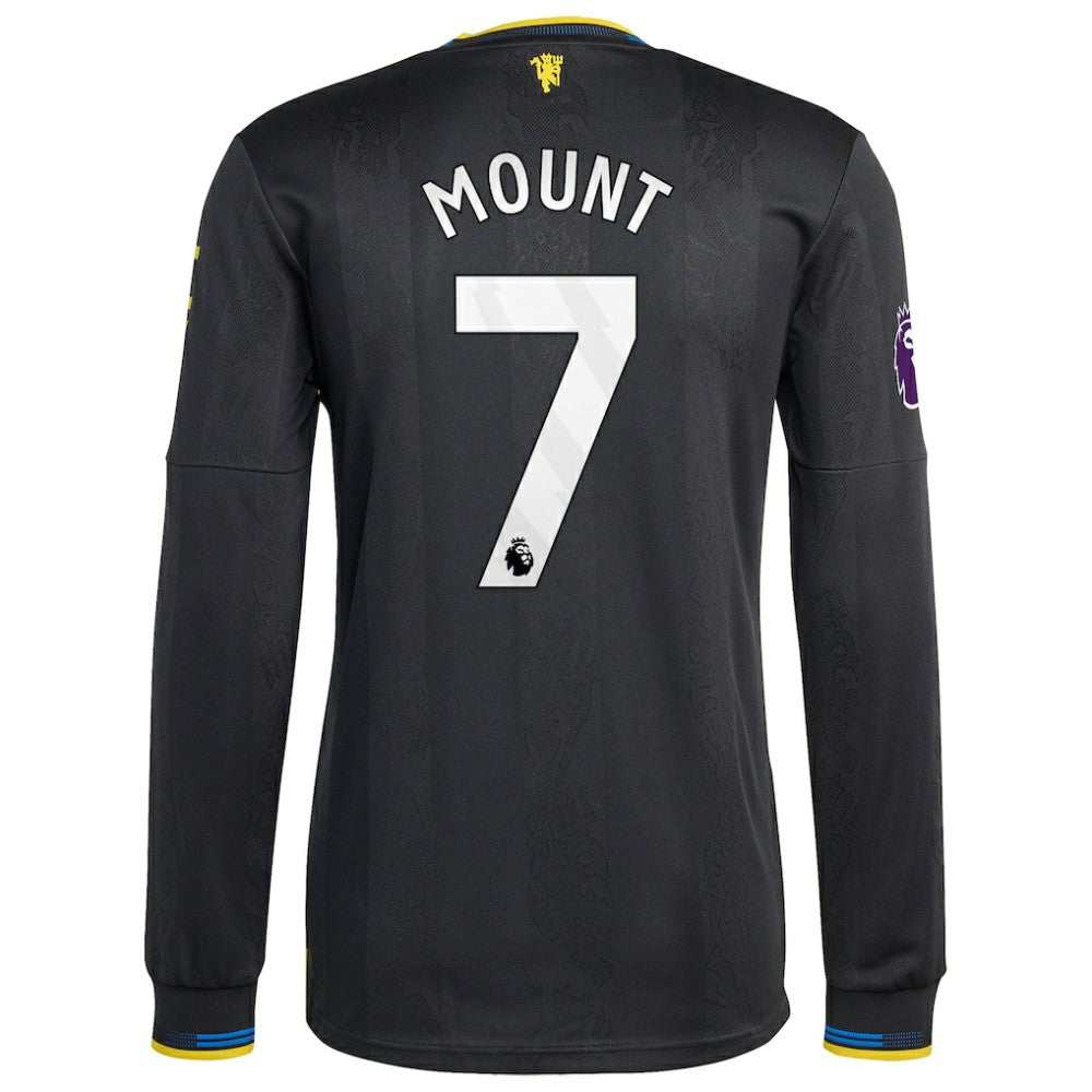 Adidas - Mason Mount Manchester United 2025/26 Third Long Sleeve Player Jersey - Black