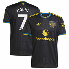 Adidas - Mason Mount Manchester United 2025/26 Third Replica Player Jersey - Black