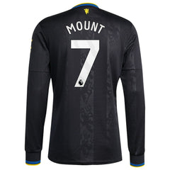 Adidas - Mason Mount Manchester United 2025/26 Third Replica Long Sleeve Player Jersey - Black
