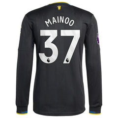 Adidas - Kobbie Mainoo Manchester United 2025/26 Third Long Sleeve Player Jersey - Black