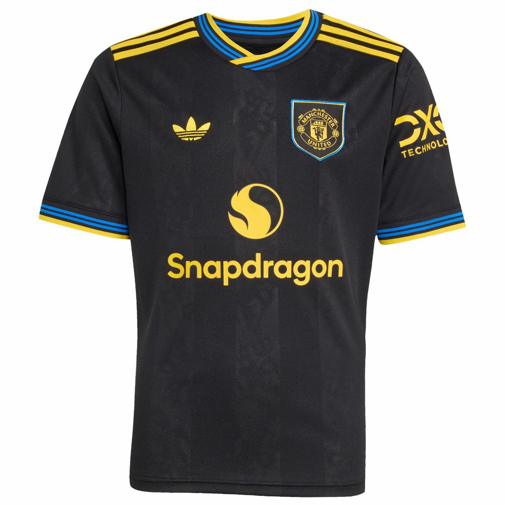 Adidas - Bruno Fernandes Manchester United Youth 2025/26 Third Replica Player Jersey - Black